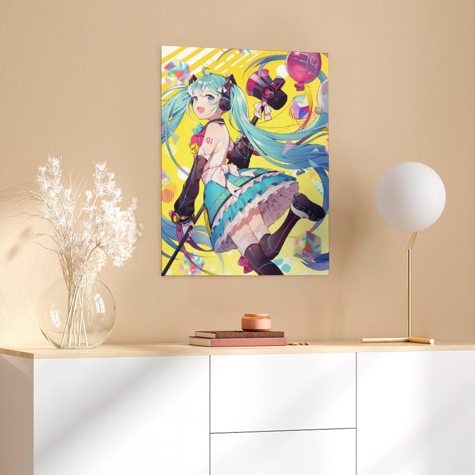 Amazon.co.jp: 初音ミク 掛け絵 ポスター アートパネル 壁掛け 飾り絵